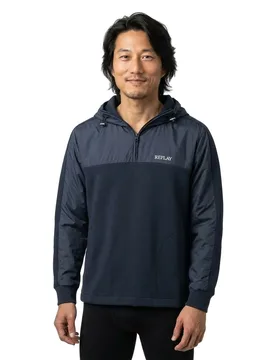 Felpa Con Cappuccio M3307 .000.23655 Dark Navy 3XL - Replay - FashionsVida