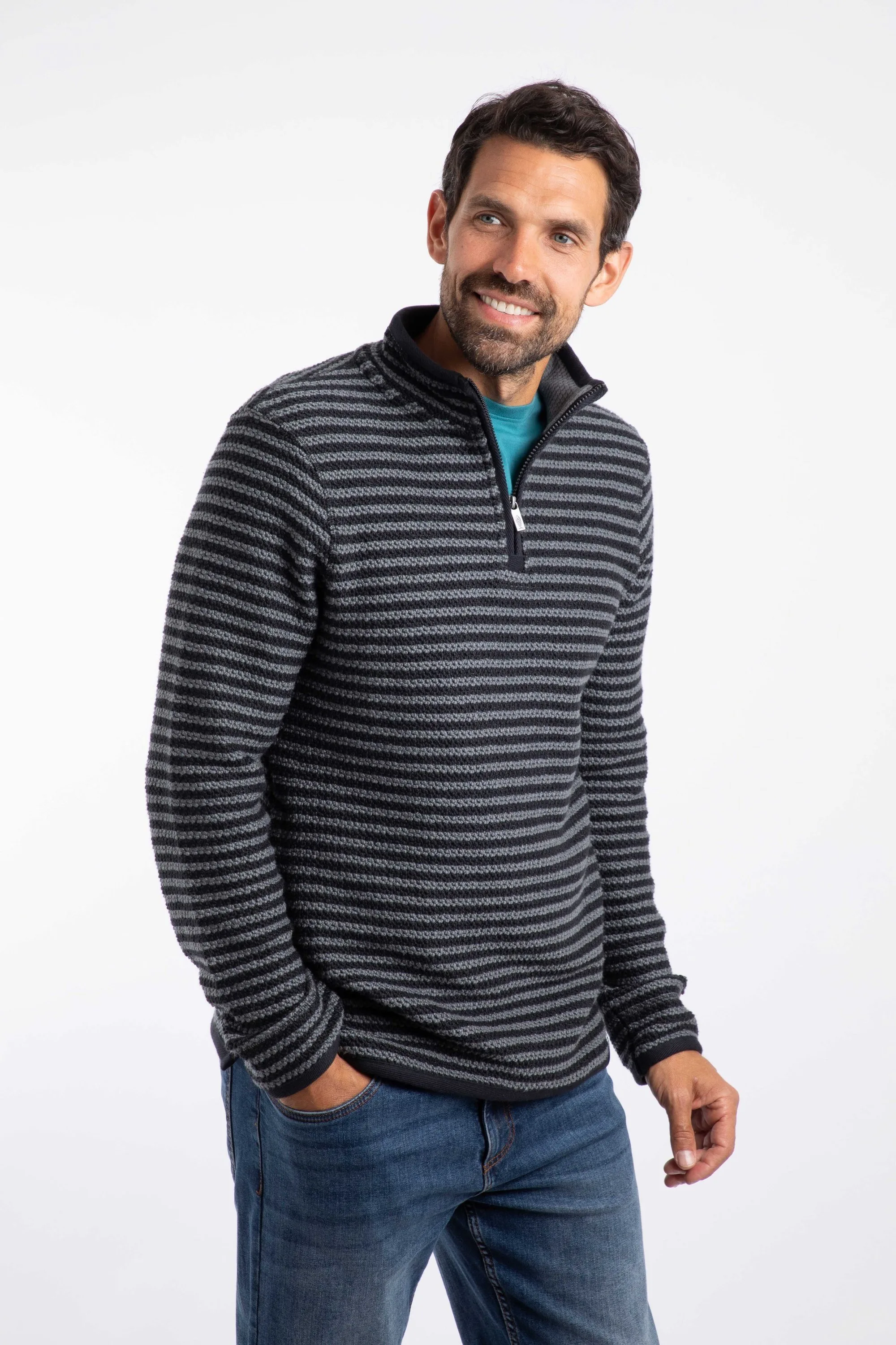 Shorling Mens 1/4 Zip Striped Macaroni - Weird Fish - FashionsVida