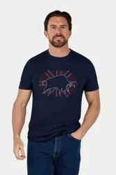 Outburst Union Jack Bull Mens T-Shirt