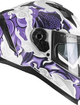 Casco Moto Integrale 311F BLAST CLOUD Bianco Viola opaco taglia S - Cgm - FashionsVida