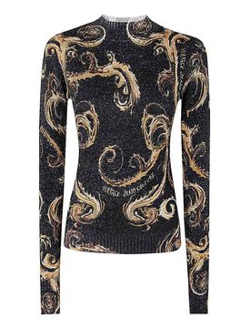 Maglia con stampa lurex
