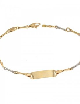 Bracciale per bambini in oro giallo e bianco 803321726878