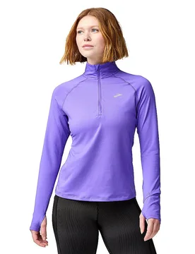 Damen Lauf Zipshirt Dash 3.0 lila S W - Brooks - FashionsVida