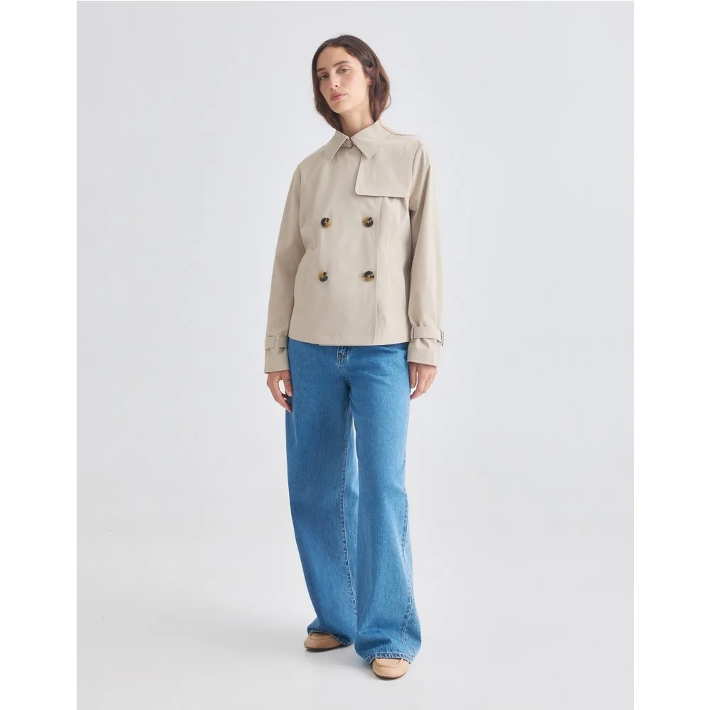 Gabardina corta abotonada - Michael Kors - FashionsVida