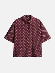 Hemdbluse FARISE Polka Dot Design Rot 42