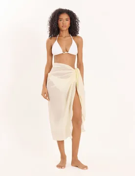Ariana Beach Cover Up Sarong Lemon female - 4th & reckless - FashionsVida
