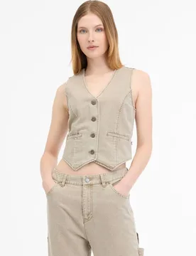Weste - Shafron Denim - XS bis XL - für Damen - Größe XL - creme - Frauen - female - Ragwear - FashionsVida