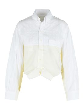 Camicia in cotone effetto specchio