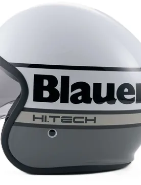 Casco Moto Jet Pilot 4.0 Bianco Grigio taglia L - Blauer - FashionsVida