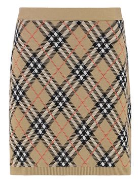 Burberry Check Knit Mini Skirt