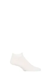 Mens 1 Pair Sensitive London Cotton Trainer Socks White 5.5-8 Mens - White - Size: 5.5-8 Mens