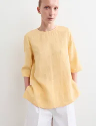 Floral Jacquard Relaxed T-Shirt Yellow female