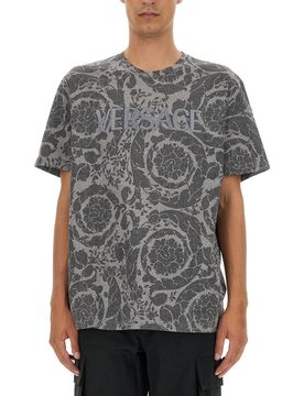 Baroque Print Compact T-Shirt