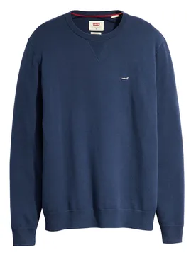 Levi'S Mens Knitted Jumper - Blue Cotton - Size Medium - Levis - FashionsVida