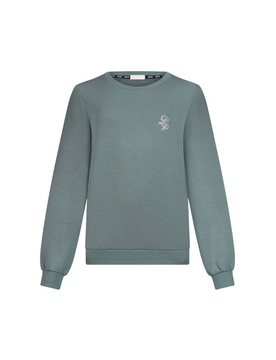 Felpa girocollo uomo verde militare