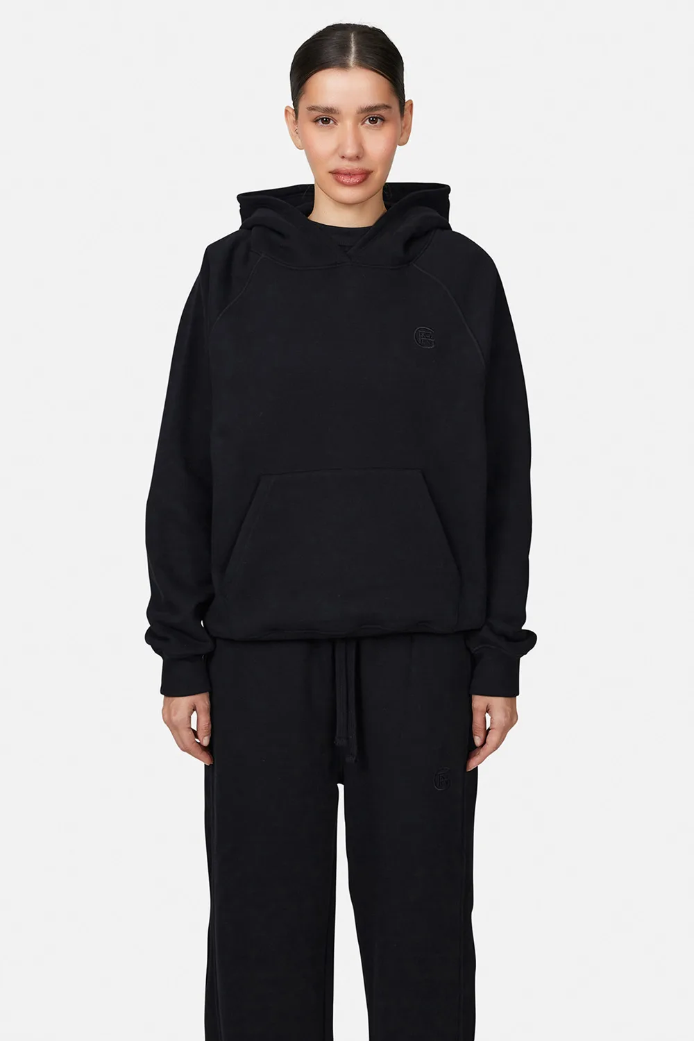 Womens Black Cropped Zip Hoodie - Size X-Small - Good For Nothing - FashionsVida