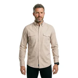 FaÇonnable Chemise à Manches Longues Fm301918 Light Beige XL