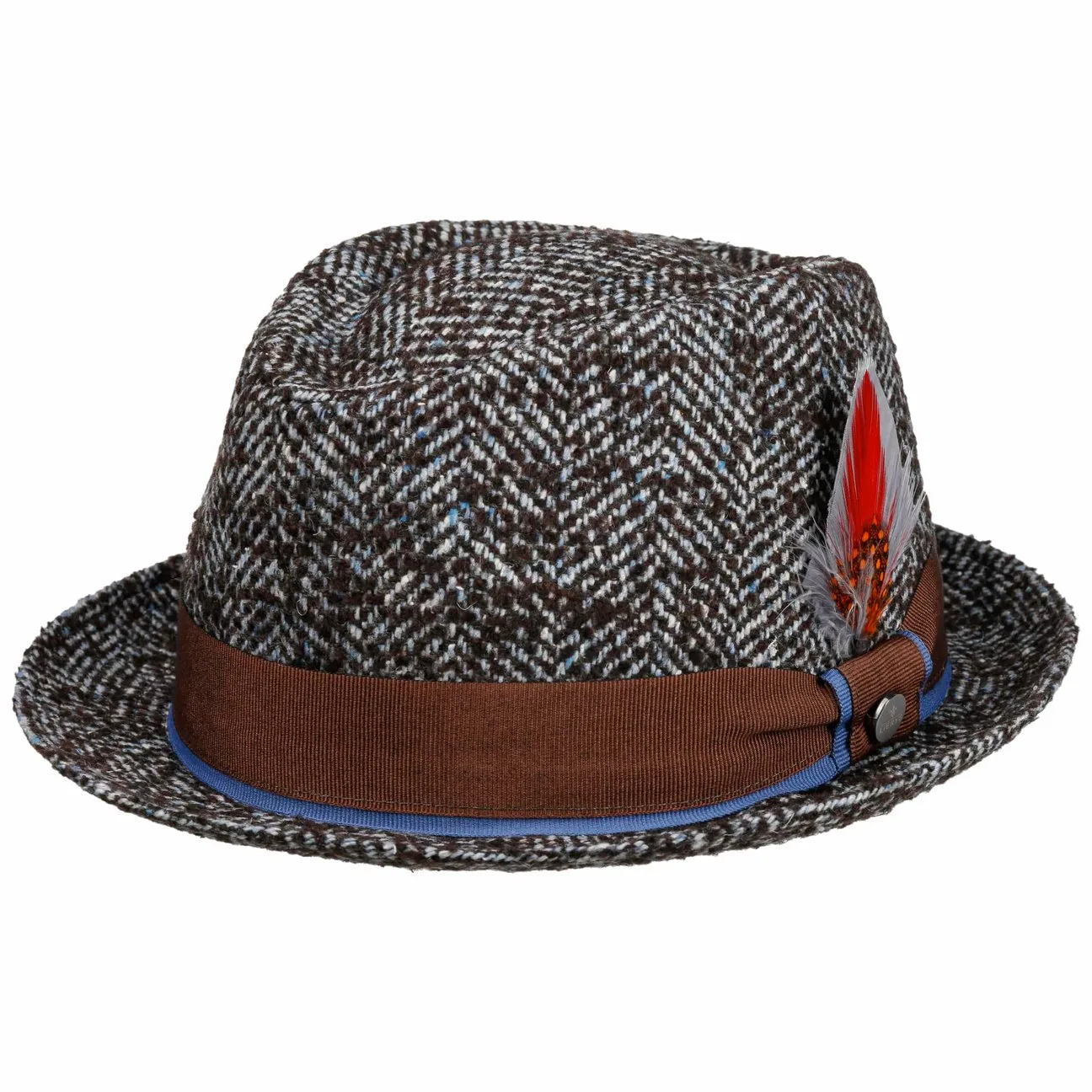Bertonico Herringbone Player Wool Hat by - blue - Herren - Size: L (58-59 cm) - Lierys - FashionsVida