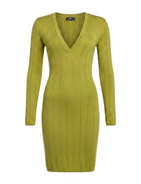 Midi-Kleid Damen Militärgrün 42 Damen