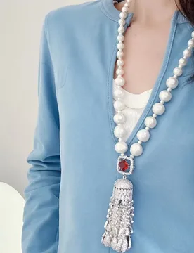 CZ Zircon Paved Connector White Pearl Pendant Handmade For Women - Aliexpress - FashionsVida