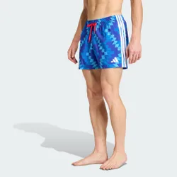 Short da nuoto Football-Inspired Graphic 5 Inch L Semi Blue Burst / White