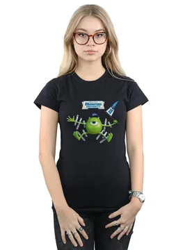 Women's Monsters University Taped Mike Cotton T-Shirt in Black Size: Small - Black - Size: S - Disney - FashionsVida