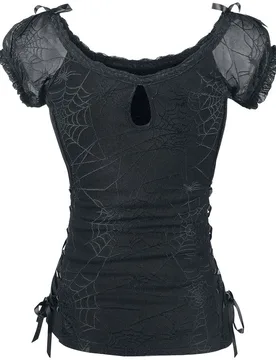 Gothic T-Shirt - Spider - L bis 4XL - für Damen - Größe L - schwarz - Frauen - female - Banned Alternative - FashionsVida