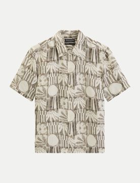 Marc O' Polo collar, short sleeves, slits a Beige XL