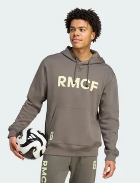 Felpa con cappuccio Seasonal Real Madrid S Utility Grey / Almost Lime - Adidas - FashionsVida