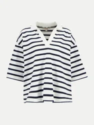 Barbour Streifen-Top Inez Weiß 40