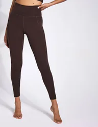 Compressive High Waisted Leggings Brown female