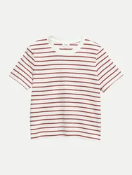 RED LABEL Verkürztes T-Shirt gestreift Mehrfarbig 40