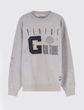 Ribbed Fleece Mini Over Cotton Sweatshirt