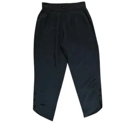 American Retro black silk trousers