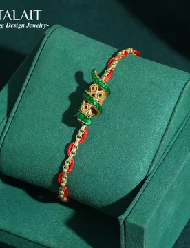 Vintage Red String Bracelet Goodluck For Woman Antique Gold Color Chinese Style Coin Green Snake Charm Accessories Gift 2025 - Aliexpress - FashionsVida