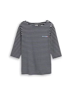 T-Shirt boatneck stripe female - 48 - FashionsVida