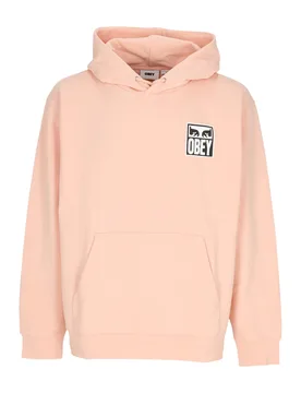 Felpa Leggera Cappuccio Uomo Eyes Icon 2 Premium French Terry Hooded Po Peach Parfait - OBEY - FashionsVida