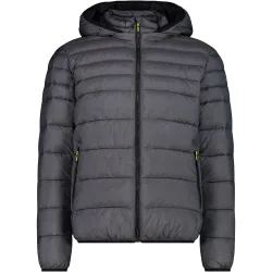 Man jacket snaps hood chaqueta outdoor hombre Gris (54)