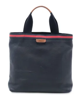 Leather Web Tote - Gucci - FashionsVida