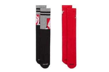 Everyday Plus Cushion Crew Socks (2 Pairs) - Socken - rot / schwarz - Unisex - Size: L