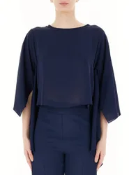 Blusa con volant BLU S
