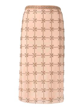 Gonna Midi In Tulle Con Cristalli