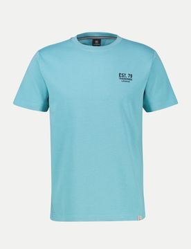 T-Shirt mit Schriftzug Blau L