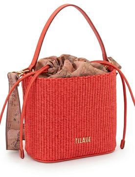 Secchiello a mano e tracolla 1A Classe Sunny Rafia LF48 9881 332 Rosso