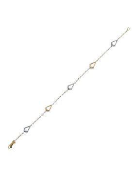 Bracciale Donna in Oro Giallo e Bianco GL100040