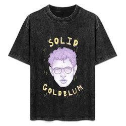 Solid goldblum T-Shirt Casual Loose Fit Summer Tee Shirt