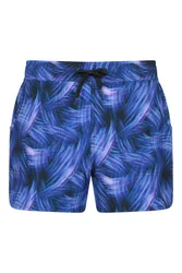 Patterned Womens Stretch Boardshorts - Short - Purple - Purple - Size: 12