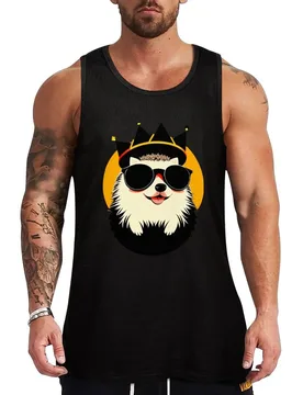 Cool hedgehog personage in sunglasses wearing a crown Tank Top Simple Casual Tank Top Basic Lightweight Undershirt - Aliexpress - FashionsVida