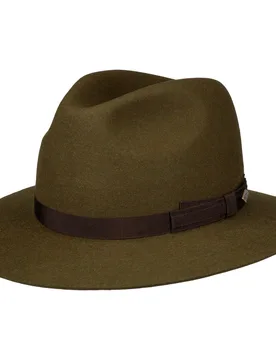 Tilverton Traveller Fur Felt Hat by - olive - Size: XL (60-61 cm) - JJ Hats - FashionsVida