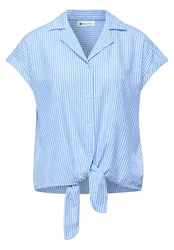 Striped Buttoned blouse w bowl female